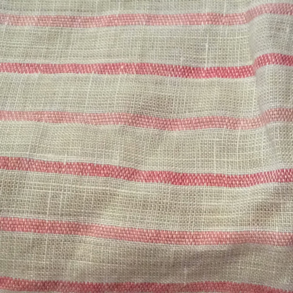 Vineyard Vines Linen Dress Striped Tan & Pink 6 - Picture 4 of 5